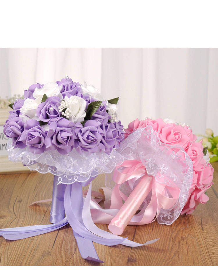 带泥塑料花托 带花泥插花配件 花店新娘手捧花手花厂家直供