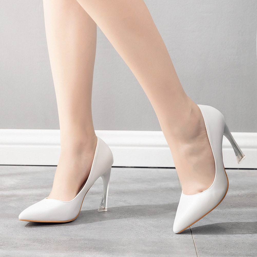 9厘米浅口单鞋 水晶跟舞会晚会新娘伴娘鞋外贸大码晚宴鞋