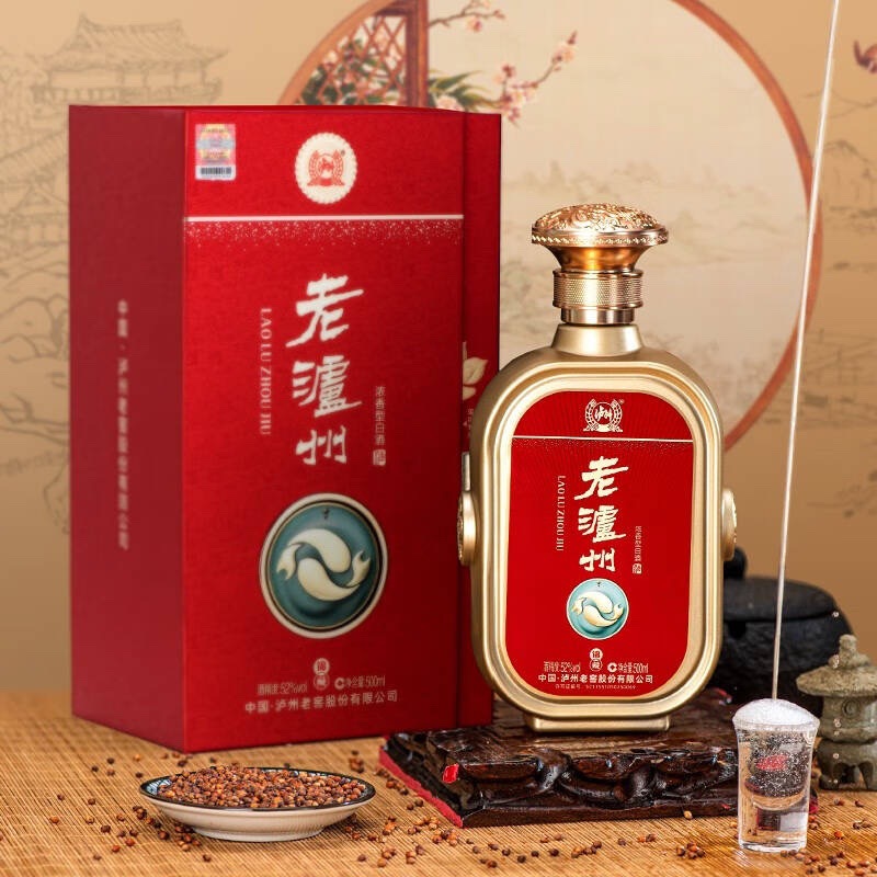 老泸州锦藏 52度浓香型白酒 园林文化礼盒创意 500ml*1瓶装-阿里巴巴