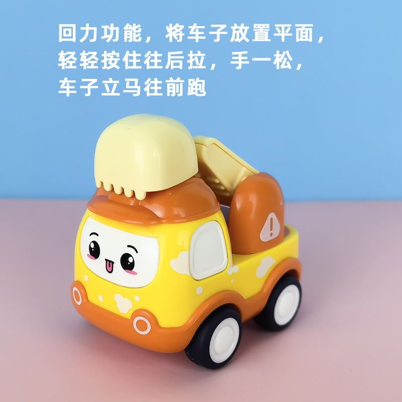 Tiktok Same Children's Toy Engineering Car Cake Decorative Ornaments Car Baby Warrior Cartoon Car Wholesale