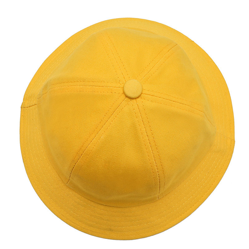 Spring New Children's Bucket Hat Sun Protection Sun-Proof Basin Hat Korean Style Fashionable Outdoor Leisure Yellow Cap Kindergarten Hat