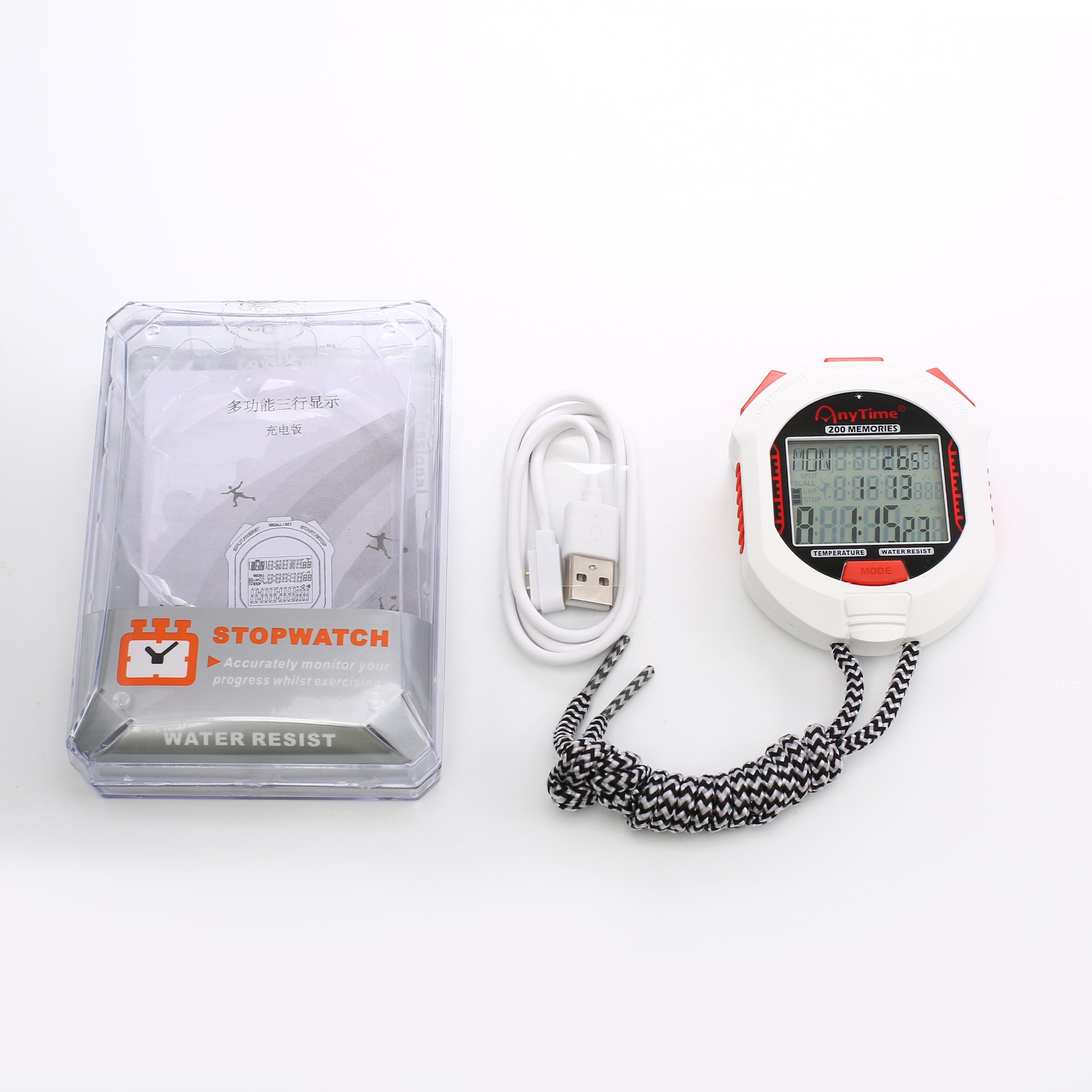 Stopwatch Timer Game-Specific Track and Field Electronic Timer Backlit Display Screen Stopwatch Can Be Shut down