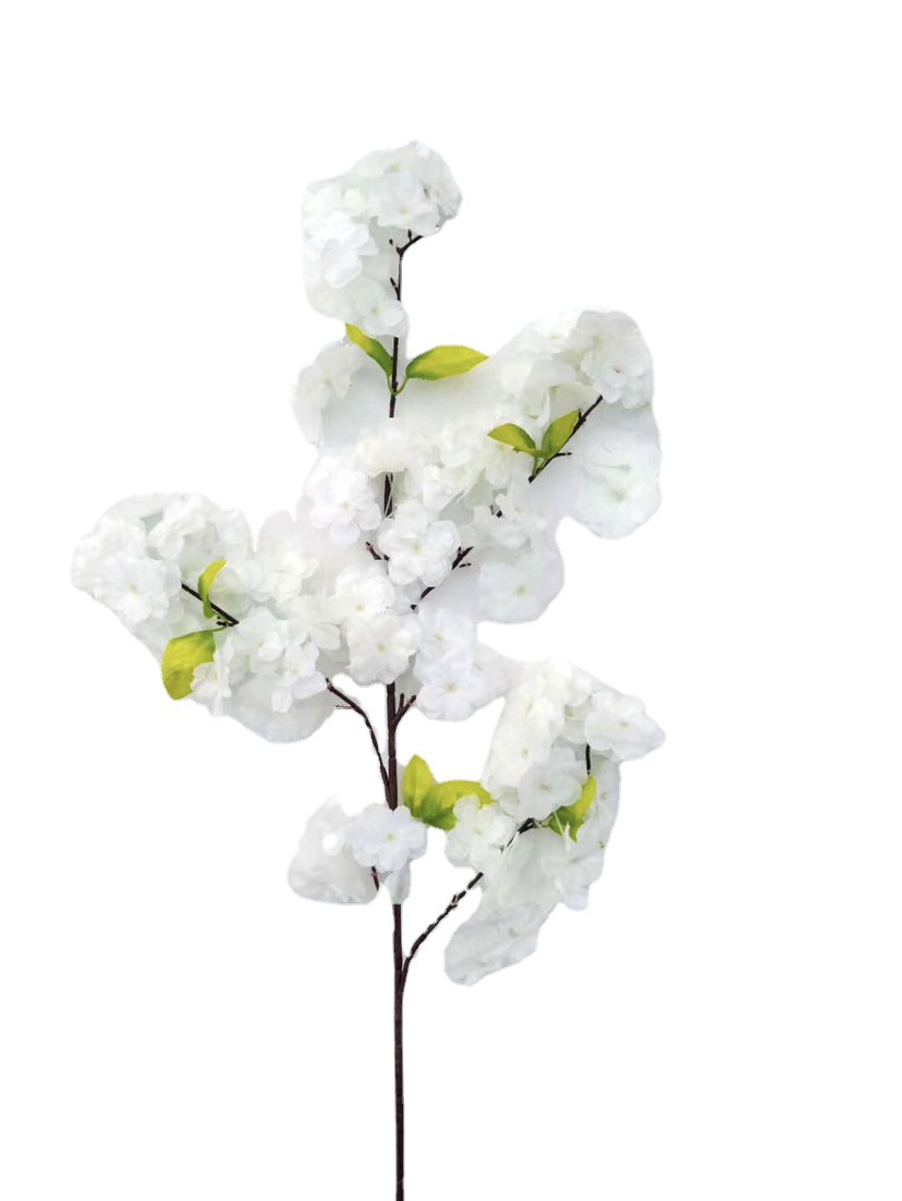 artificial flower artificial plant Artificial Cherry Blossom Branch Encryption 4 Branches 3 Branches Cherry Blossom Tree Wedding Decoration Fishing Cherry Blossom Peach Blossom Pear Branch Rattan Fake Flower