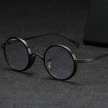 万年龟同款纯钛眼镜122可配高度数近视宽边圆框复古防蓝光眼镜架