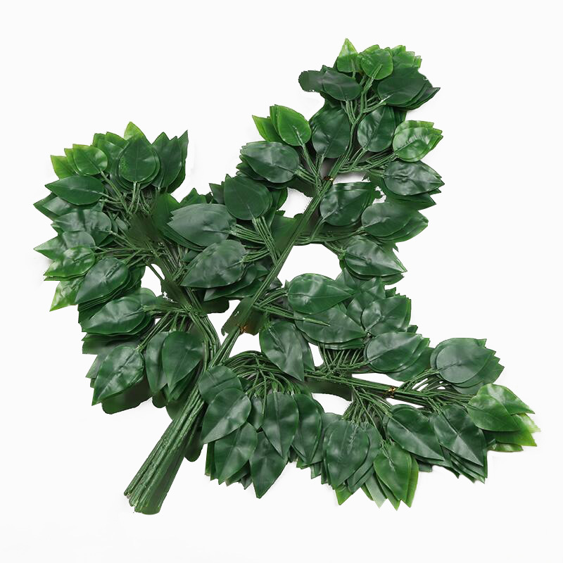 Imitate Leaves Banyan Leaf Branches Maple Leaf Ginkgo Leaf Green Fake Leaves Plastic Flowers Greenery Decorative Landscaping