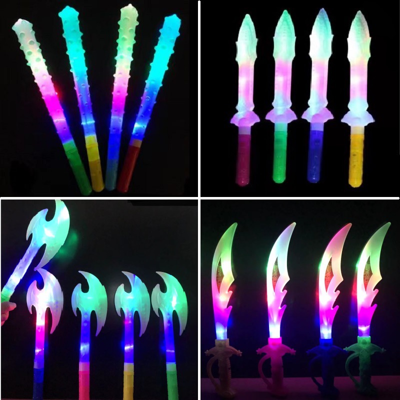 Luminous Electronic Knife Luminous Spiked Club Electronic Axe Children‘s Toy Stall Supply Toy Wholesale
