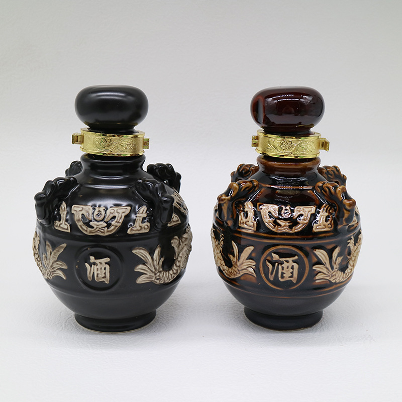 酱香白酒瓶 500ml龙坛酒壶茅台镇 酒瓶子酒坛空瓶子收藏酒瓶-阿里巴巴