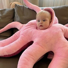 跨境新品网红可爱巨型章鱼宝宝搞怪八爪鱼装扮毛绒玩偶抱枕