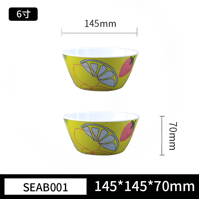 Melamine Salad Bowl Household Desserts Ins Advertising Promotion Gifts Wholesale Ice Cream Shaved Ice Bowl