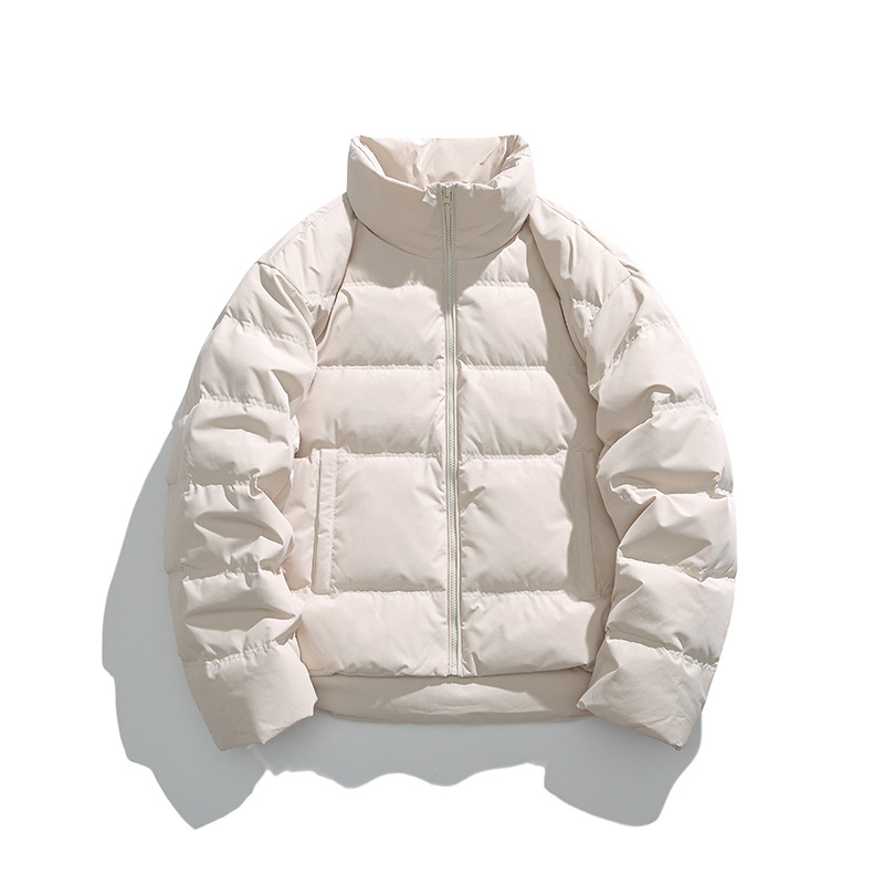 冬季潮牌新品特氟龙三防短装吐司羽绒服男立领加厚保暖情侣面包服