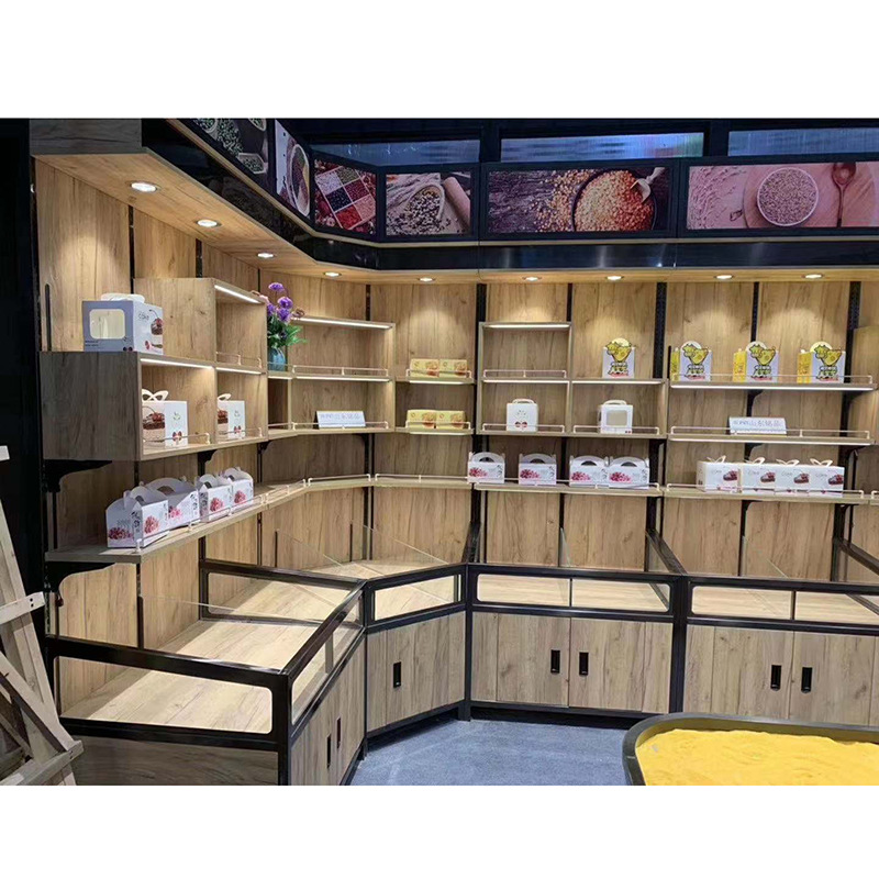 超市靠墙高柜散称干货货架厂家直供五谷杂粮柜 散称零食单面货架
