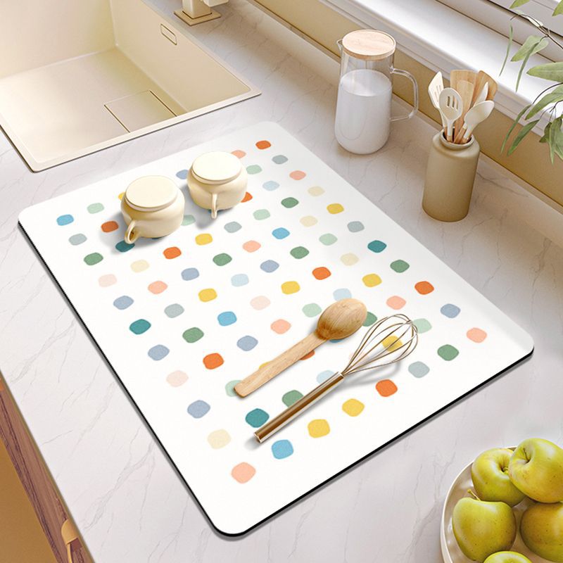 Cream Style Kitchen Water Draining Pad Bar Counter Diatom Ooze Absorbent Heat Insulation Coaster Washstand Table Top Erasable Disposable Mat