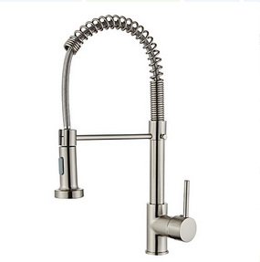 Kitchen Pull-out Faucet Hot and Cold Double-Control Stainless Steel Vegetable Basin Bowl Pool Sink Booster Splash-Proof Multifunctional Faucet Water Tap