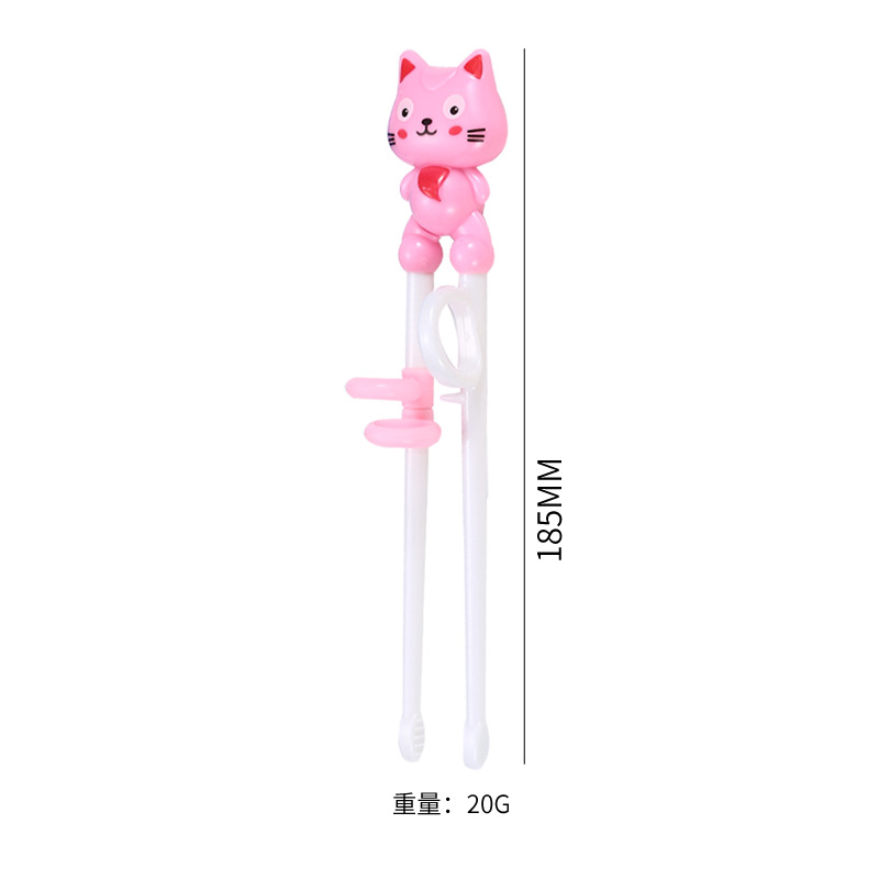 Cartoon Baby Training Chopsticks Plastic Training Chopsticks Children's Correction Learning Chopsticks Baby Cat Chopsticks Card Holder