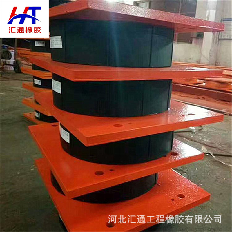 公路桥梁高阻尼隔震铅芯减震球形盆式支座 钢结构hdrqz减震架