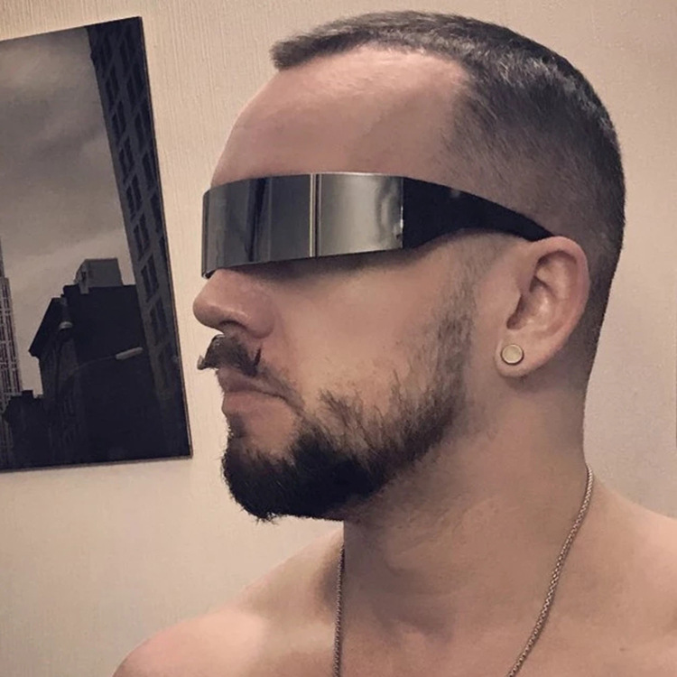 2021新款网红太阳镜蹦迪男女超酷硬妹未来科技感一体式潮眼镜配饰