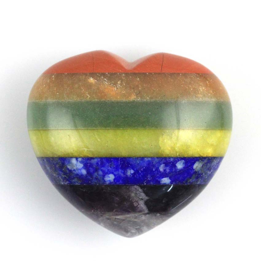 天然七彩石爱心摆件 忘忧石七彩石拼接手把件 情侣礼物摆件-阿里巴巴