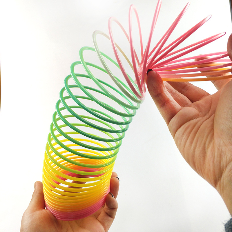 大号彩虹圈七彩色叠叠乐弹簧圈成人儿童健身呼啦圈小玩具货源批发