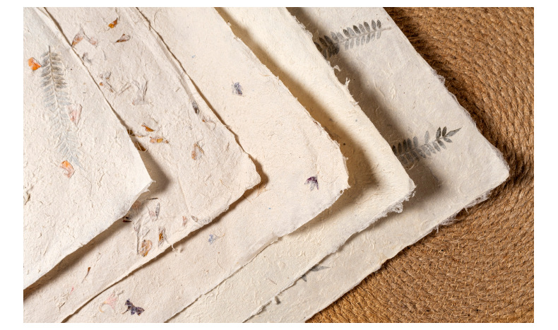 手工藏纸 花瓣纸 成品花草纸尼泊尔手工纸古法造纸 幼儿园造纸