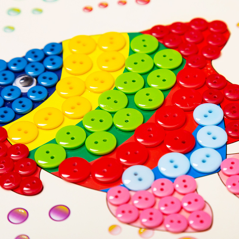 纽扣粘贴画 宝宝幼儿园儿童手工diy制作益智创意材料包