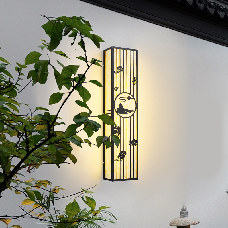 外墙灯超亮庭院室外别墅大门口阳台灯长条新中式复古户外防水壁灯