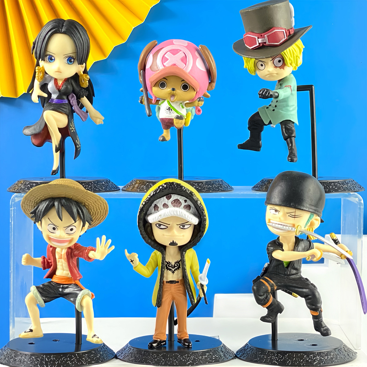 海贼王手办路飞索隆乔巴艾斯女帝萨博罗宾弗兰奇香吉士汽车摆件