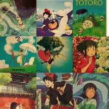 Vintage Classic Anime Poster Kraft Posters Print Decorations