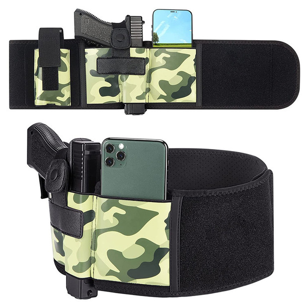 亚马逊新款迷彩枪套 户外手枪枪套迷你枪套腰带 战术腰部隐藏枪带