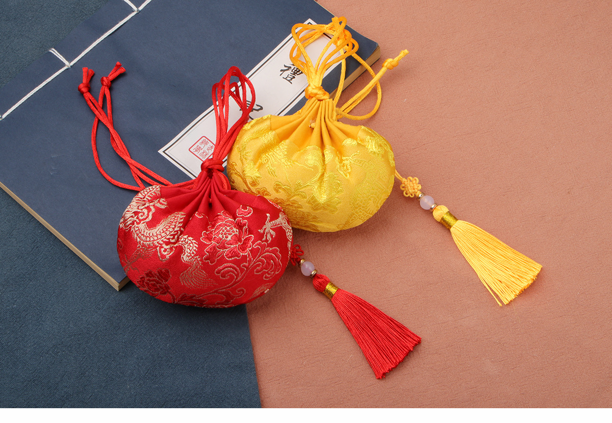 端午节香包古风中草药香囊流苏龙纹空袋驱蚊薰衣草艾草汉服宫廷包