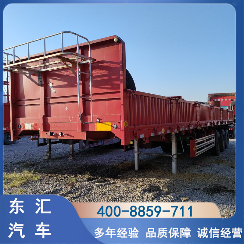 销售13米轻量标箱侧翻半挂车 13米60自卸车 出口二手半挂车-阿里巴巴