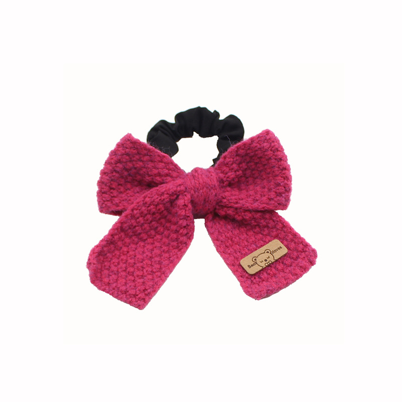 Wool Knitting Bowknot Hair Ring 2022 Autumn and Winter New Hair Rope Fashion Net Red Hair Ring Women Ins Hair Accessories