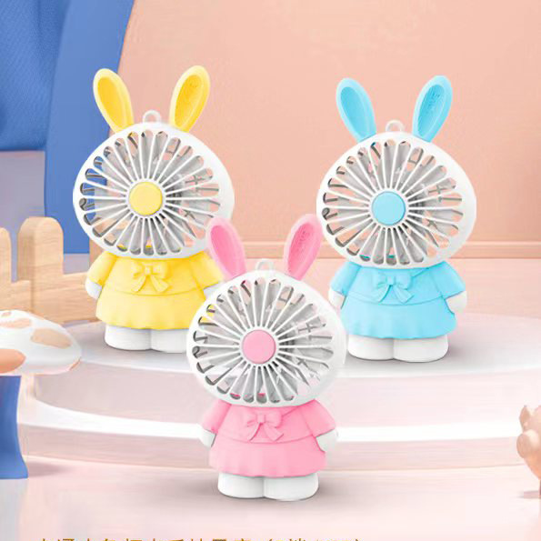 Summer Hot Sale Cartoon Animal Handheld Small Electric Fan Wholesale Usb Charging Mini Mute Outdoor Portable Fan