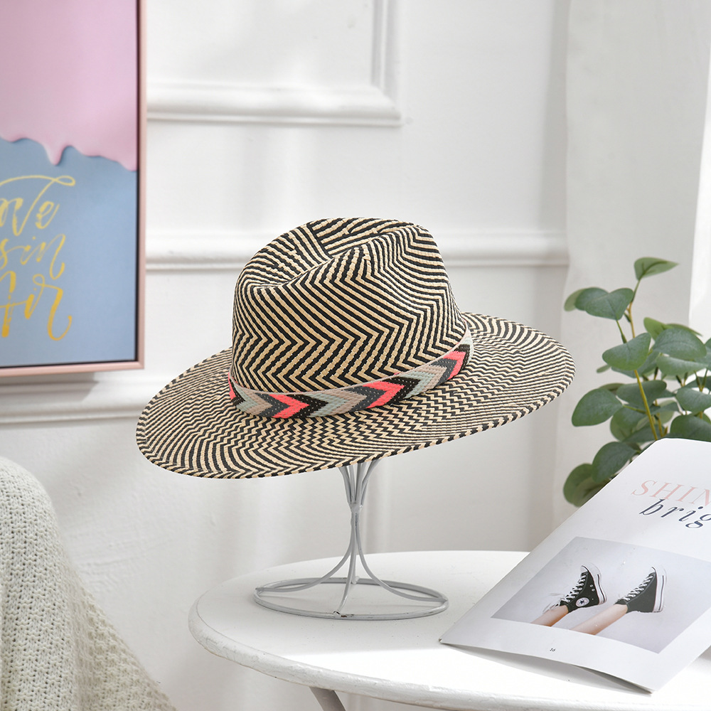 Factory Wholesale Sales High Quality Woven Straw Top Hat Handmade Papyrus Top Hat Fashion Trend Top Hat