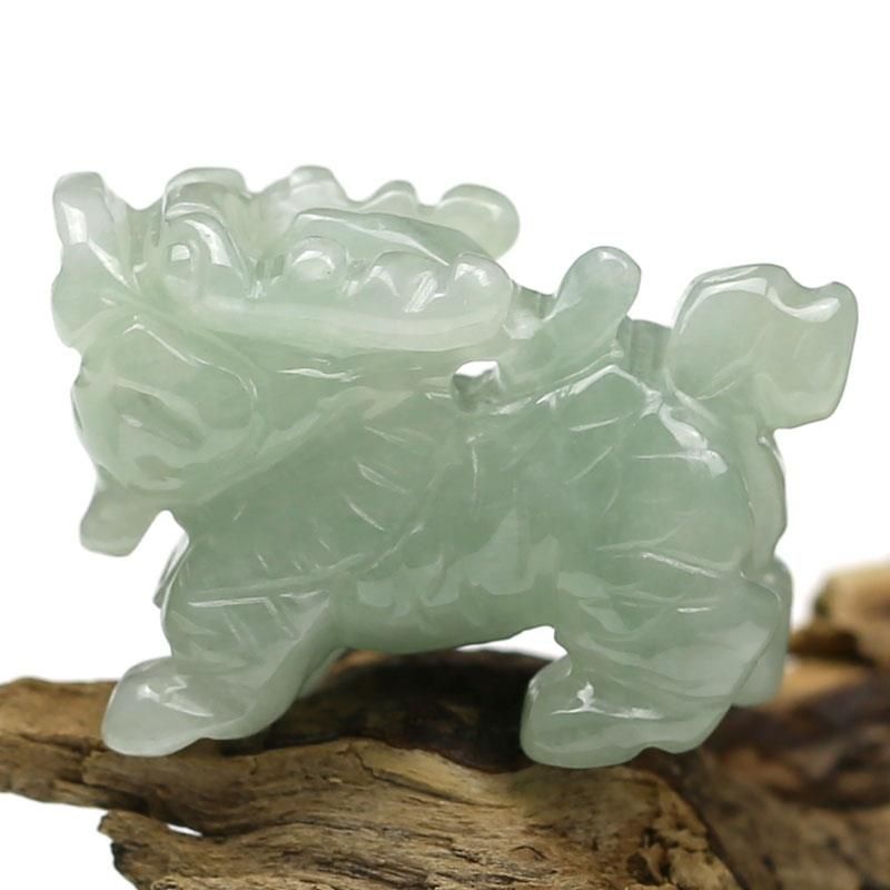 a货翡翠玉麒麟吊坠火麒麟吊坠男女款儿童立体玉麒麟小号挂件-阿里巴巴