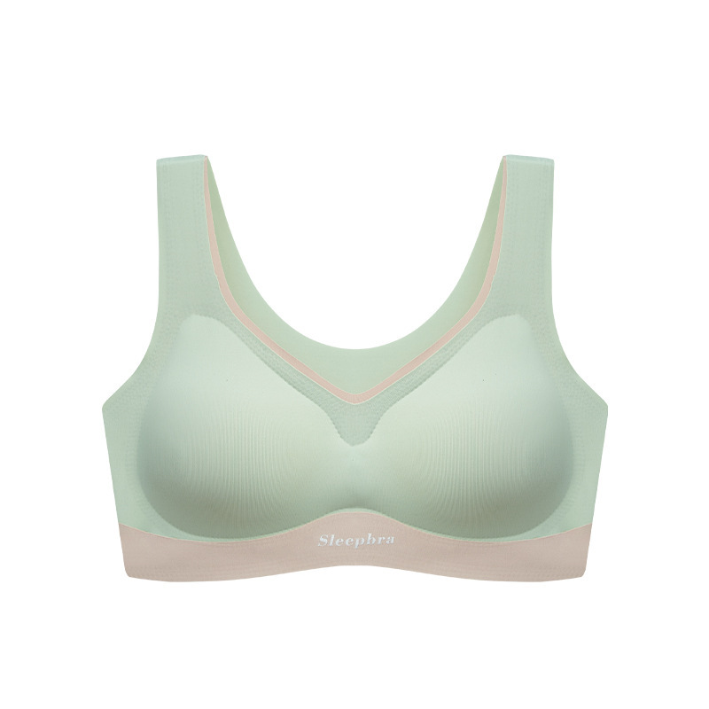 Sports Underwear Women's Small Chest Gathered without Trace Wireless Vest Breast Holding Anti-Slip Beautiful Back Girl Bra