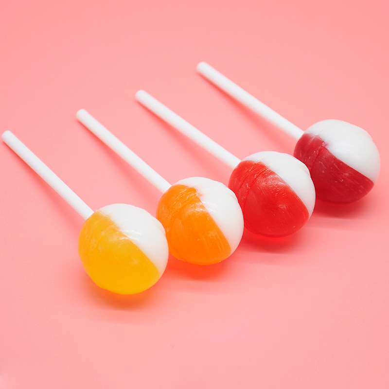 乌克兰进口如胜水果夹心果汁糖果棒棒糖多味道混合500克