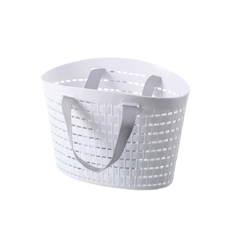 Laundry Basket Plastic Hollow Storage Basket Shopping Basket Dirty Clothes Basket Plastic Portable Laundry Basket Bathroom Laundry Basket