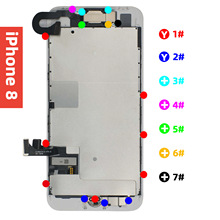 液晶屏装机螺丝 含返回键和前像听筒Y型0.6十字螺丝 适用于苹果8G