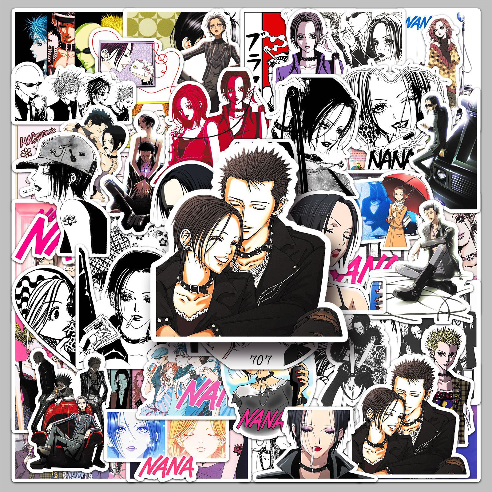 50 pieces of nana stickers another movie with the same name in the world， waterproof decoration journal book goo card stickers