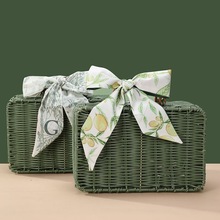 端午礼盒丝巾绿色系飘带礼合专用蝴蝶结扎带森系发带丝巾头饰发饰