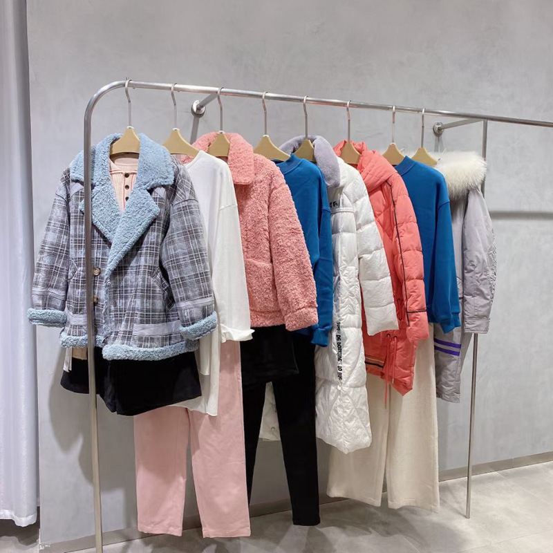 米祖秋冬21新款连衣裙风衣外套品牌折扣女装尾货清仓外贸批发进货