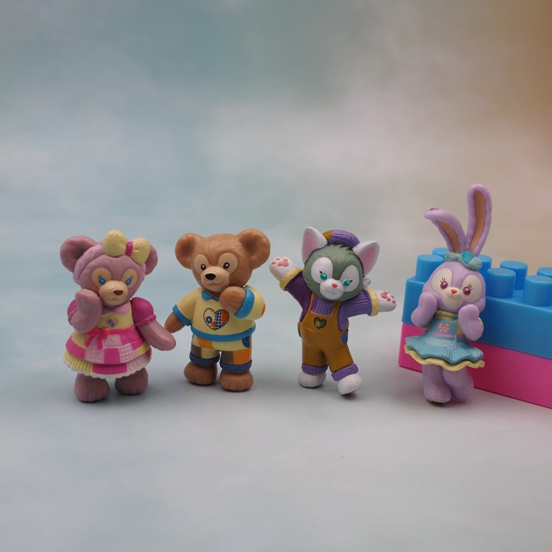 情侣款达菲熊 史黛拉兔子 公仔 diy贴片材料 蛋糕装饰 摆件