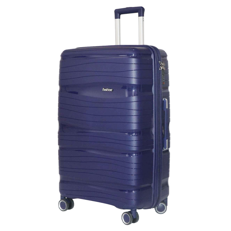 Trolley Case Universal Wheel Pp Material Integrated Molding 20-Inch Boarding Bag 24-Inch 28-Inch Explosion-Proof Zipper Luggage