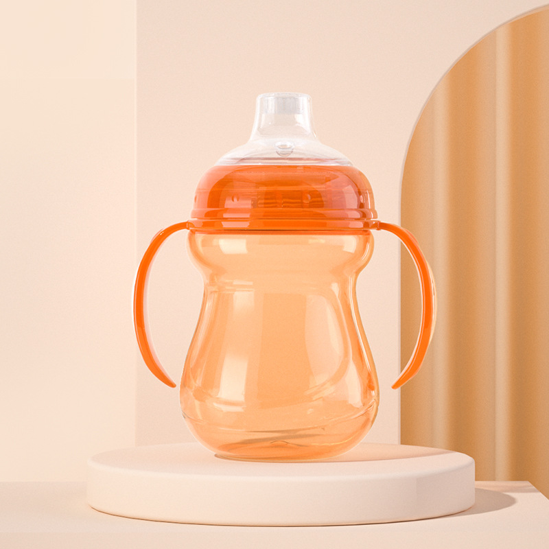 Extra Wide Mouth Pp Baby Sippy Cup Leakproof and Choke Proof Children's Direct Drink No-Spill Cup Training LL Cup Kettle with Handle