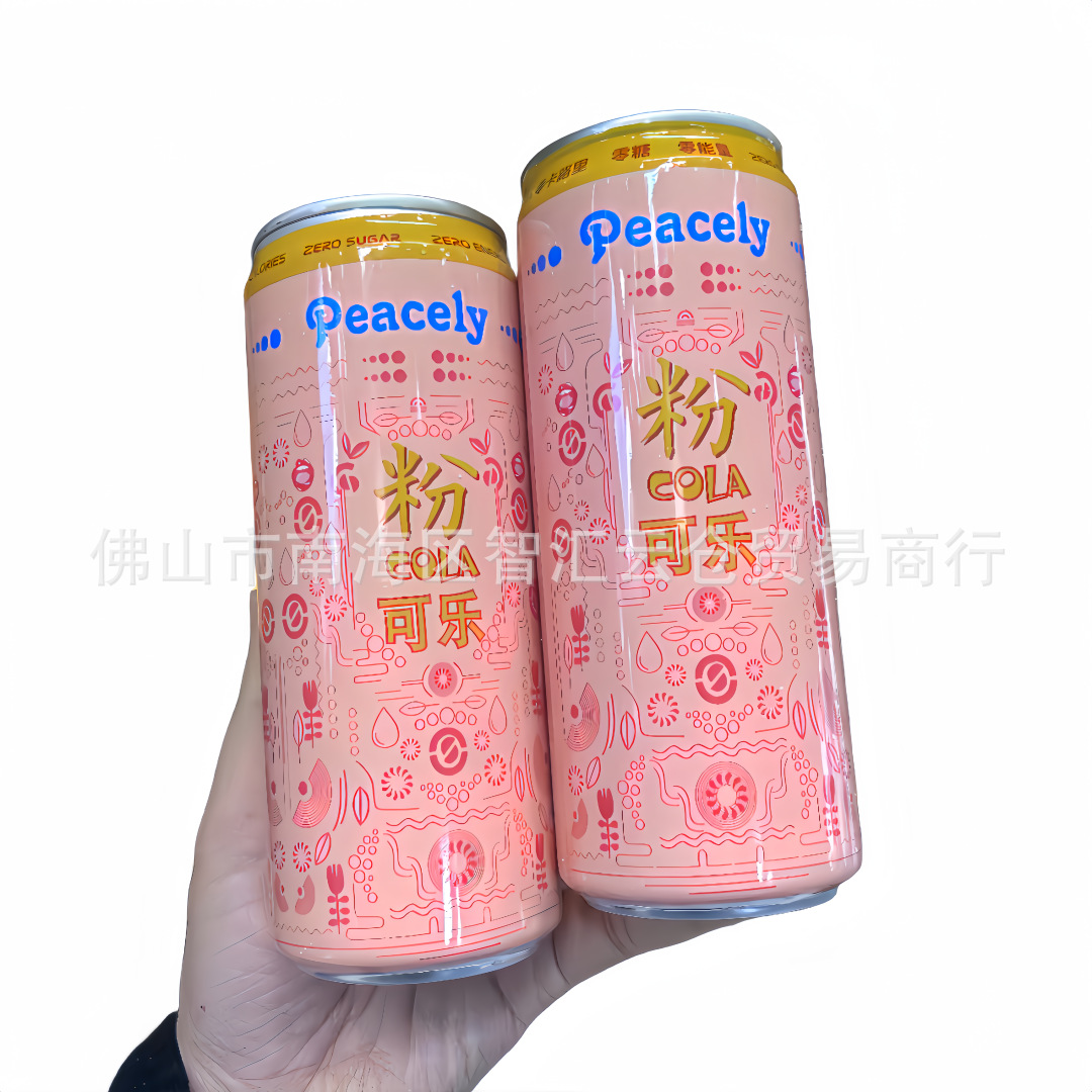 批发 越南进口peacely佩思利粉色可乐汽水碳酸饮料夏日饮品320ml