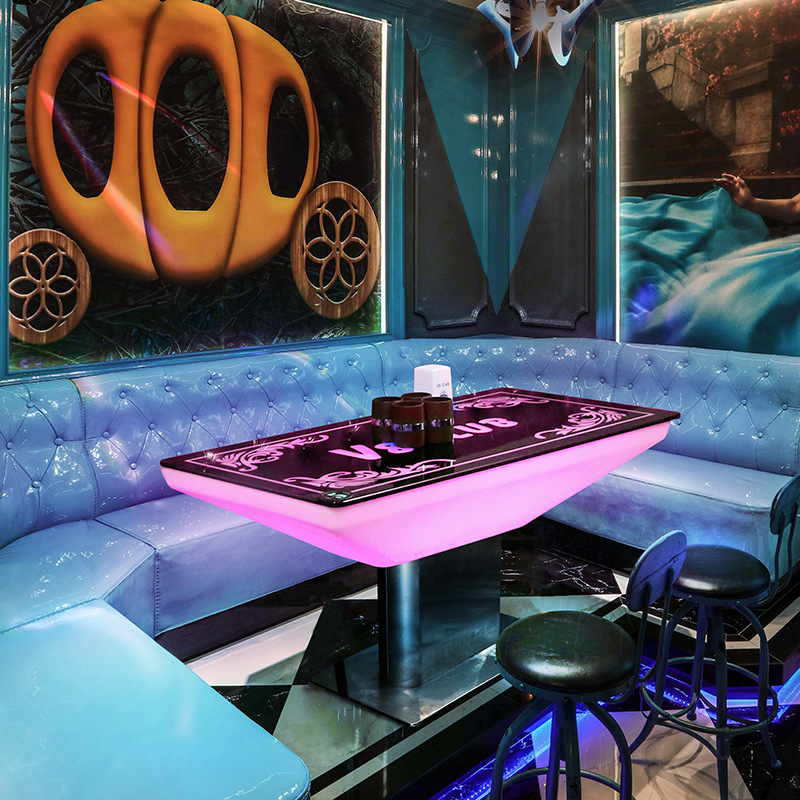 ktv发光茶几酒吧家具包厢卡座散台桌子夜店创意网红长方形吧台桌