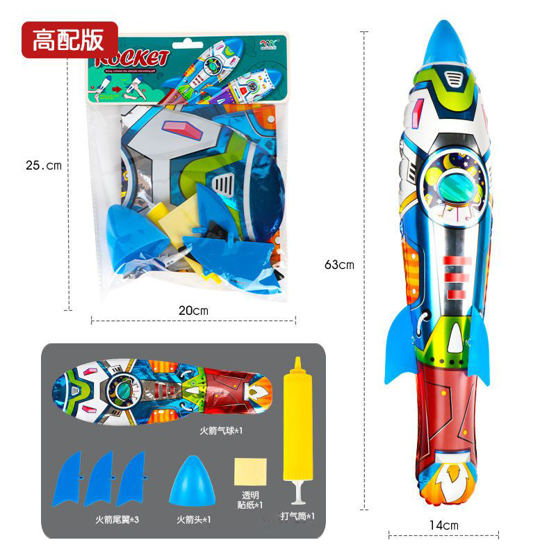 Cross-Border New Hand Throw Unpowered Rocket Outdoor Interactive Toy Hands-on Ability Inflatable Catapult Skyrocket