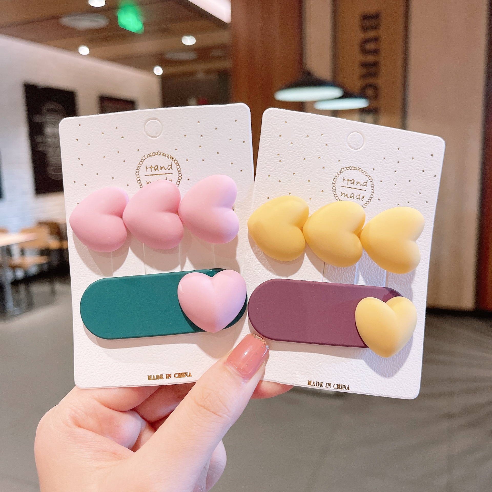 Candy Color Cute Hairpin Children's Hairpin Bang Clip Small Jewelry Clip Love Heart Hairware BB Clip Duckbill Clip