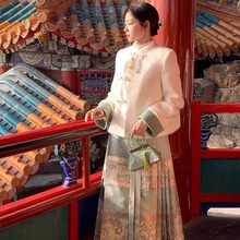 EIA一尧〈瑶池〉新中式国风旗袍套装女秋冬外套+改良马面裙两件套