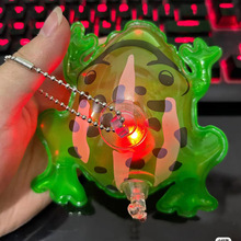 迷你发光小号青蛙仔气球挂件玩具充气钥匙扣挂饰装饰汽球摆摊
